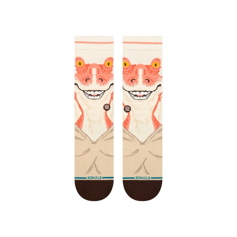 Star Wars Phantom Menace x Stance Jar Jar Binks Crew - Vintage White