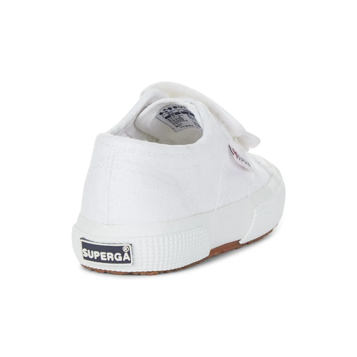 Superga 2750 COTJ Strap Classic Children's White Canvas Trainers