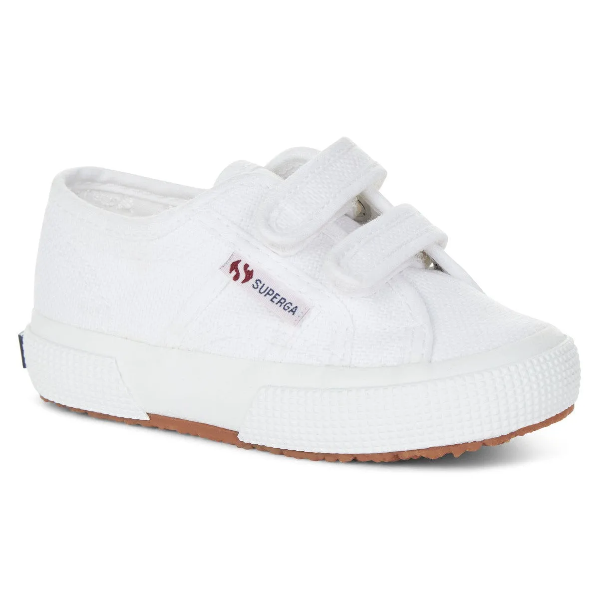 Superga 2750 COTJ Strap Classic Children's White Canvas Trainers
