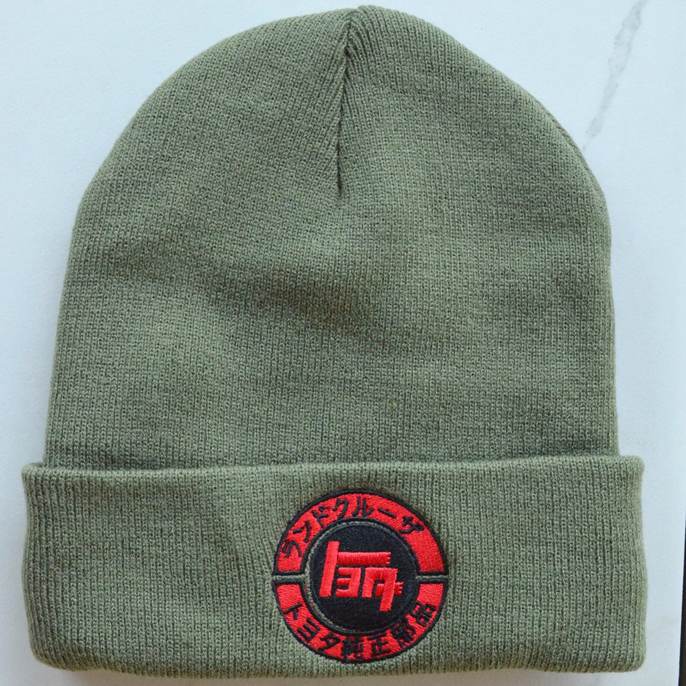 TEQ Katakana Toyota Knitted Embroidered Knit Beanie Toboggan Winter Hat