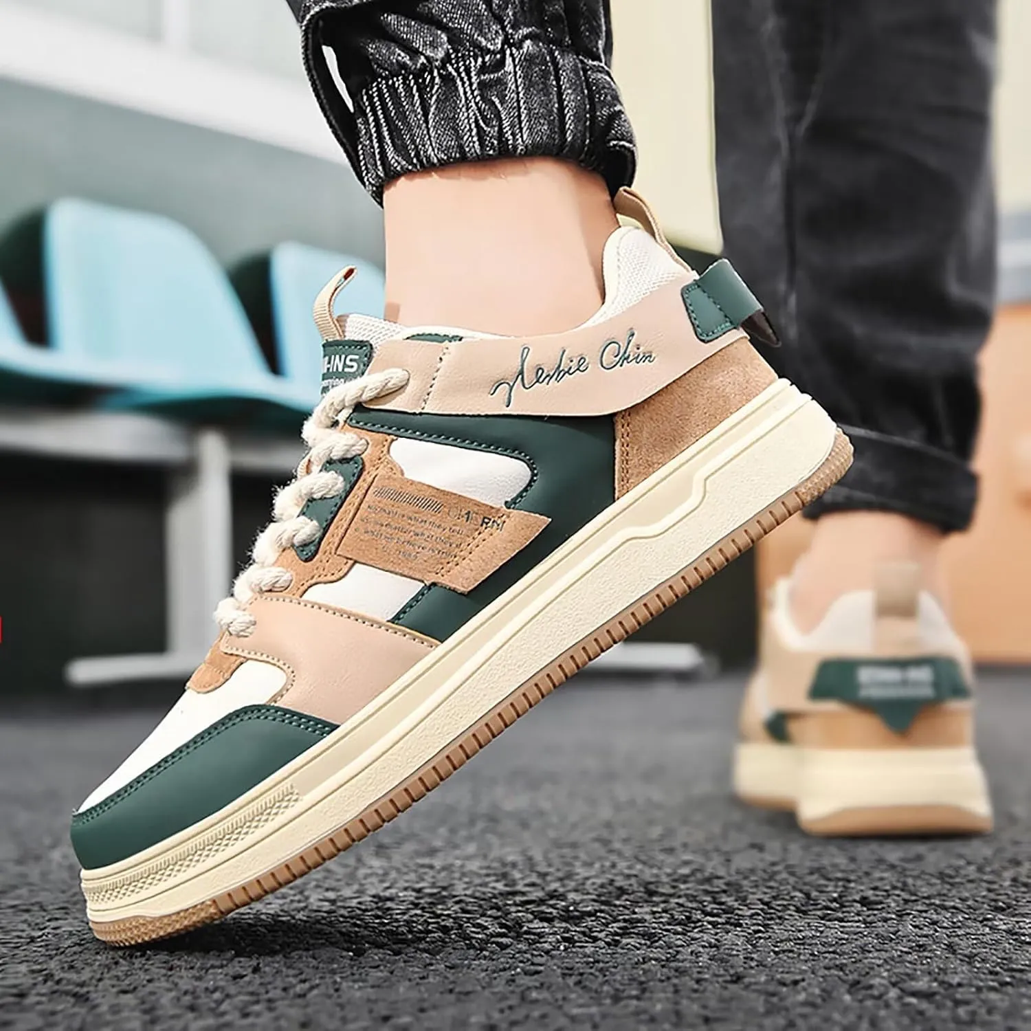TERBOFIN Low Top Skate Shoes for Men Fashion Sneakers Walking Shoes Comfortable Casual Non Slip