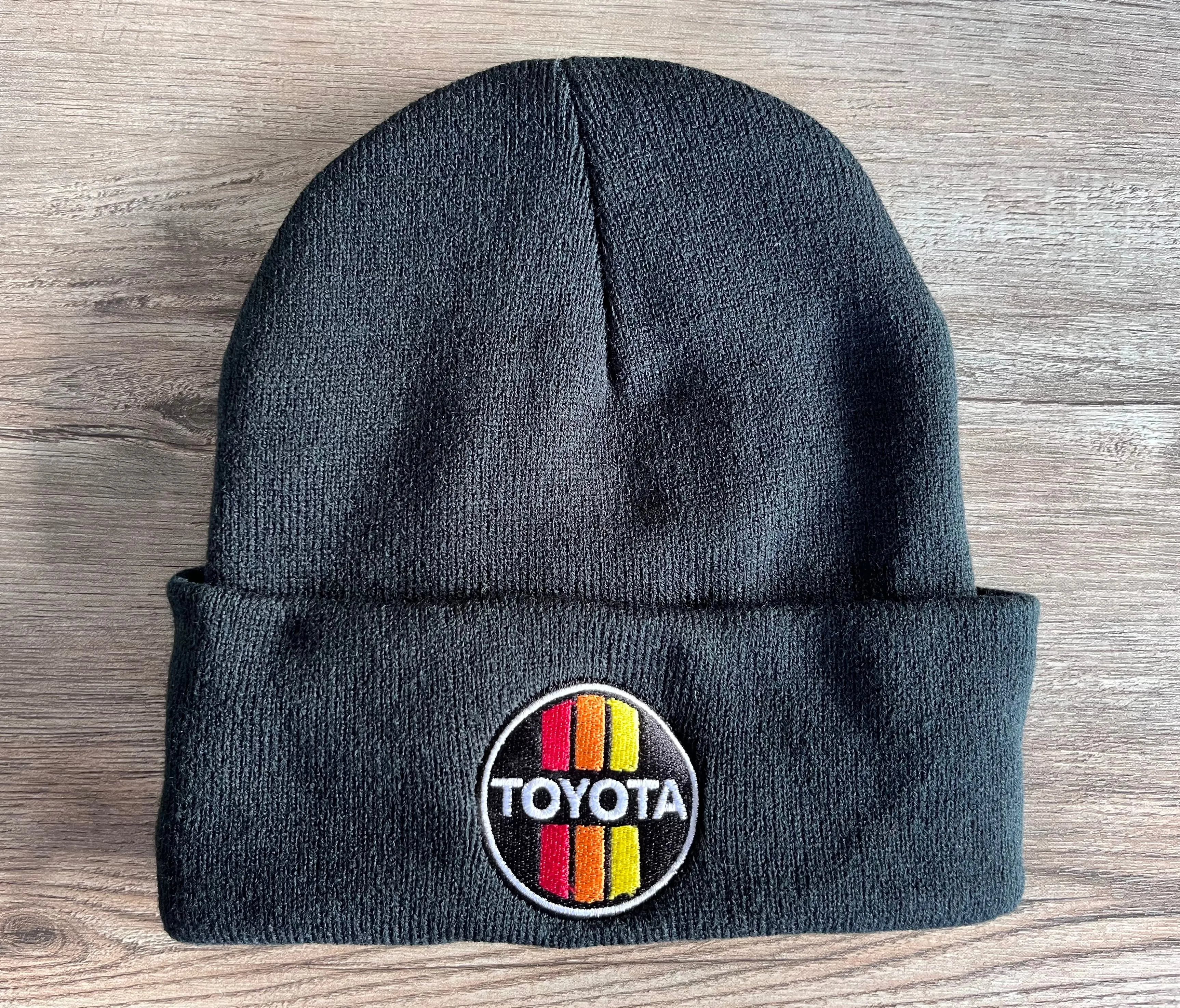 Toyota 3 Stripe Logo Beanie Toboggan Mens Winter Hat Gift