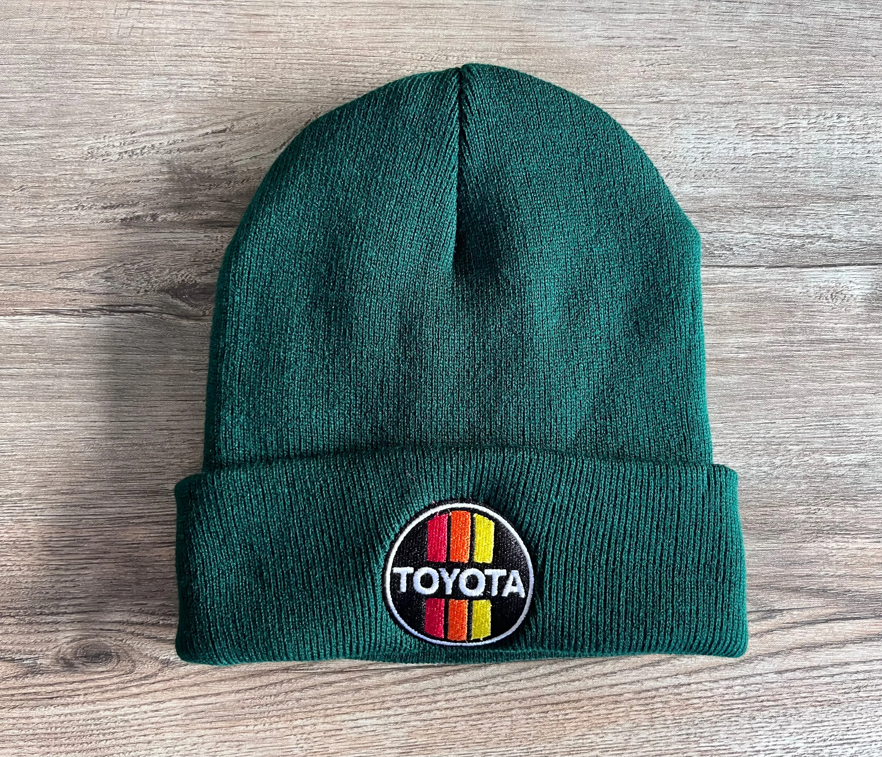 Toyota 3 Stripe Logo Beanie Toboggan Mens Winter Hat Gift