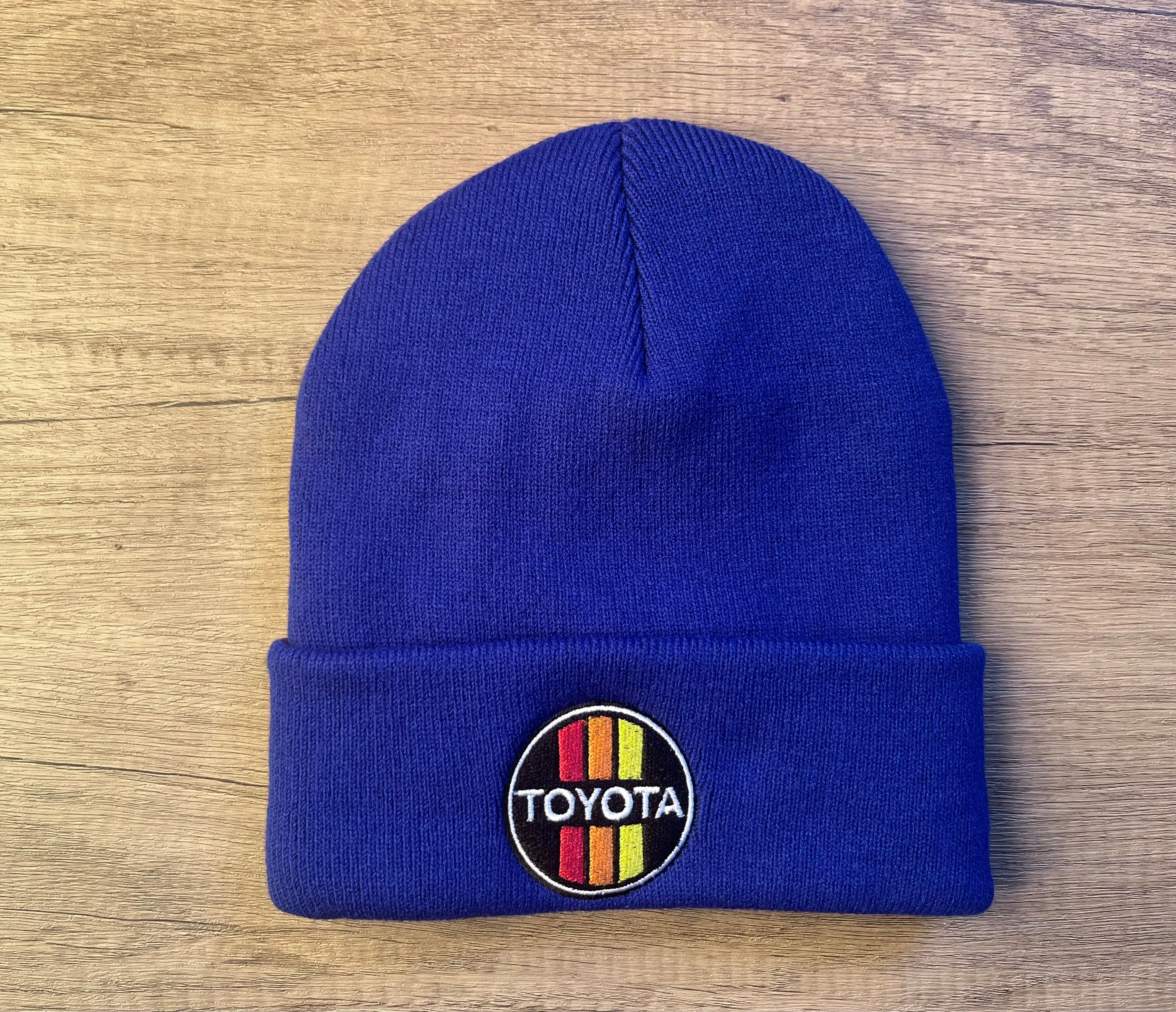Toyota 3 Stripe Logo Beanie Toboggan Mens Winter Hat Gift