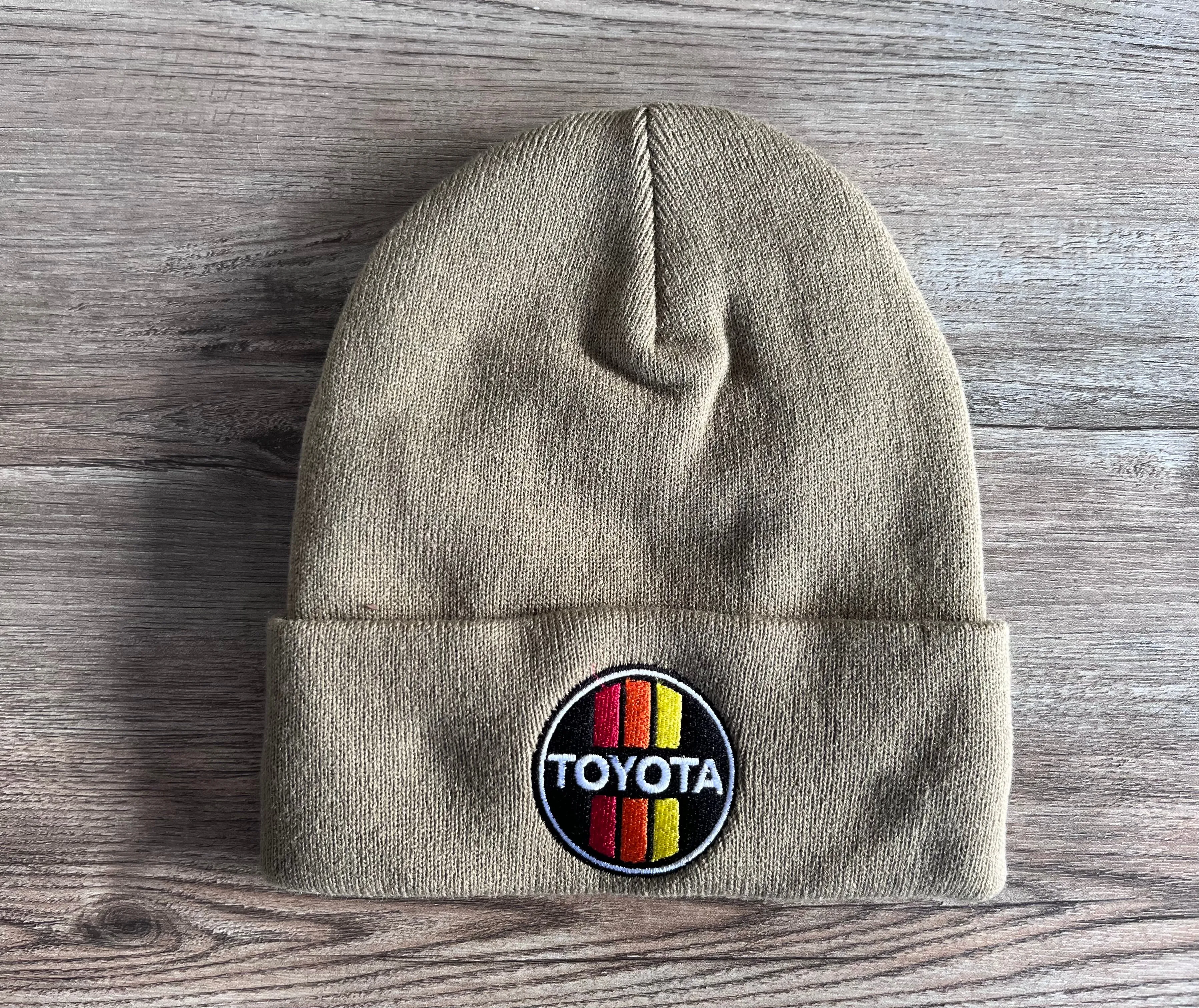 Toyota 3 Stripe Logo Beanie Toboggan Mens Winter Hat Gift