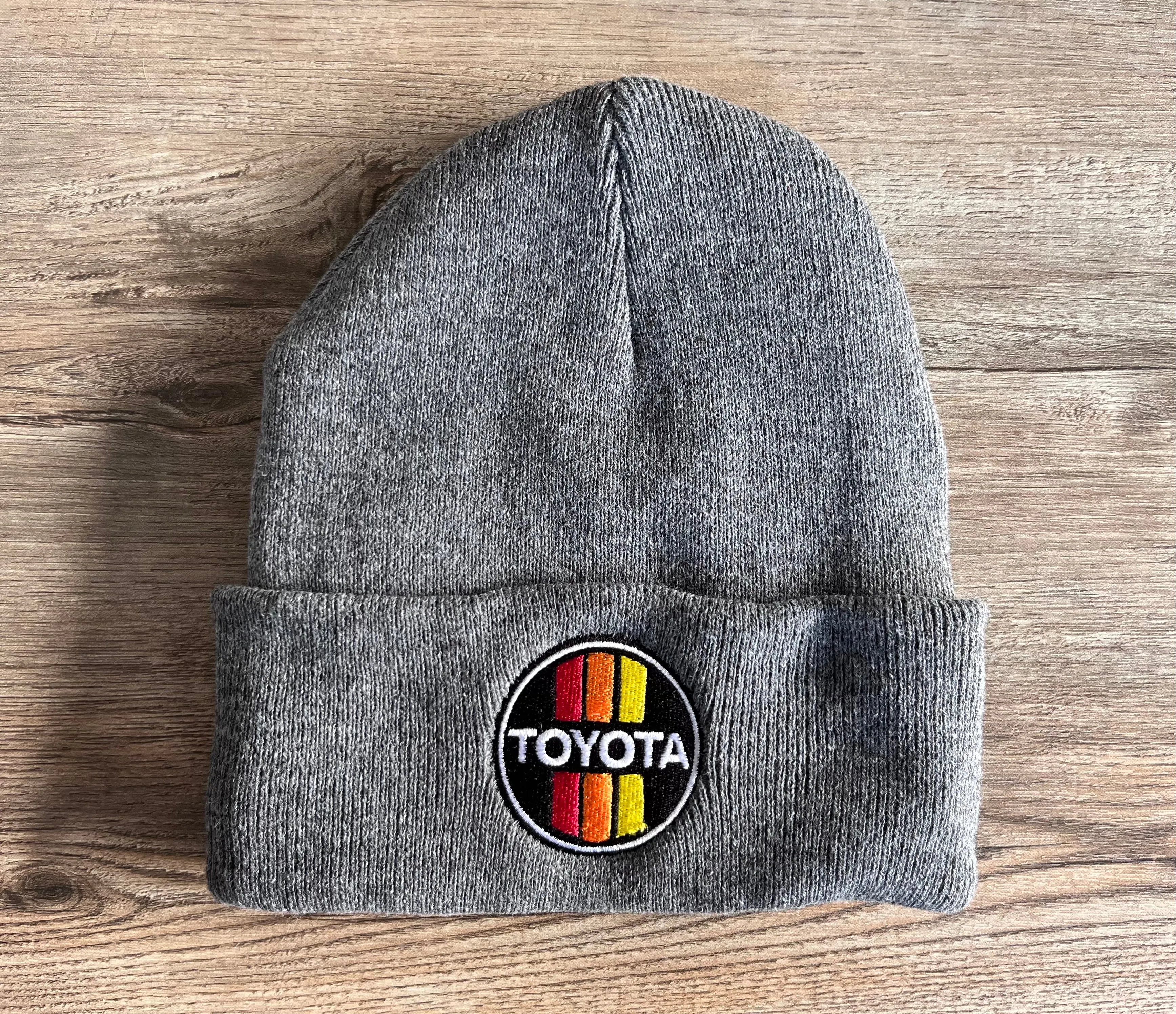 Toyota 3 Stripe Logo Beanie Toboggan Mens Winter Hat Gift