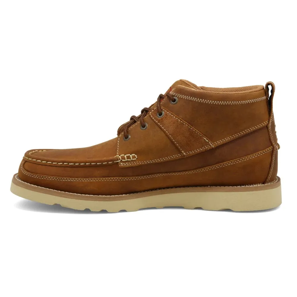 Twisted X Mens 4" Wedge Sole Boot Oiled Saddle