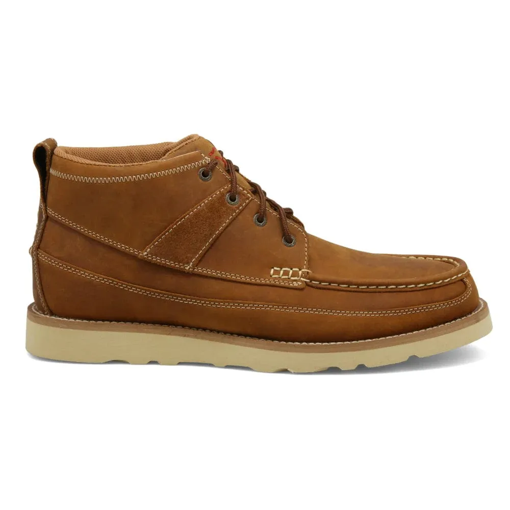Twisted X Mens 4" Wedge Sole Boot Oiled Saddle