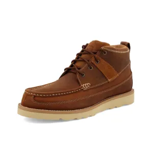 Twisted X Mens 4" Wedge Sole Boot Oiled Saddle