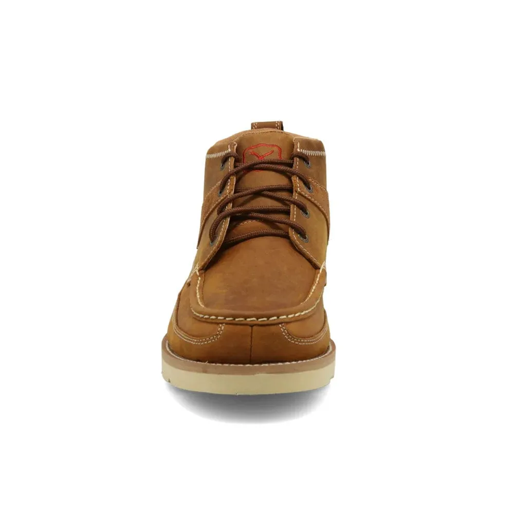 Twisted X Mens 4" Wedge Sole Boot Oiled Saddle