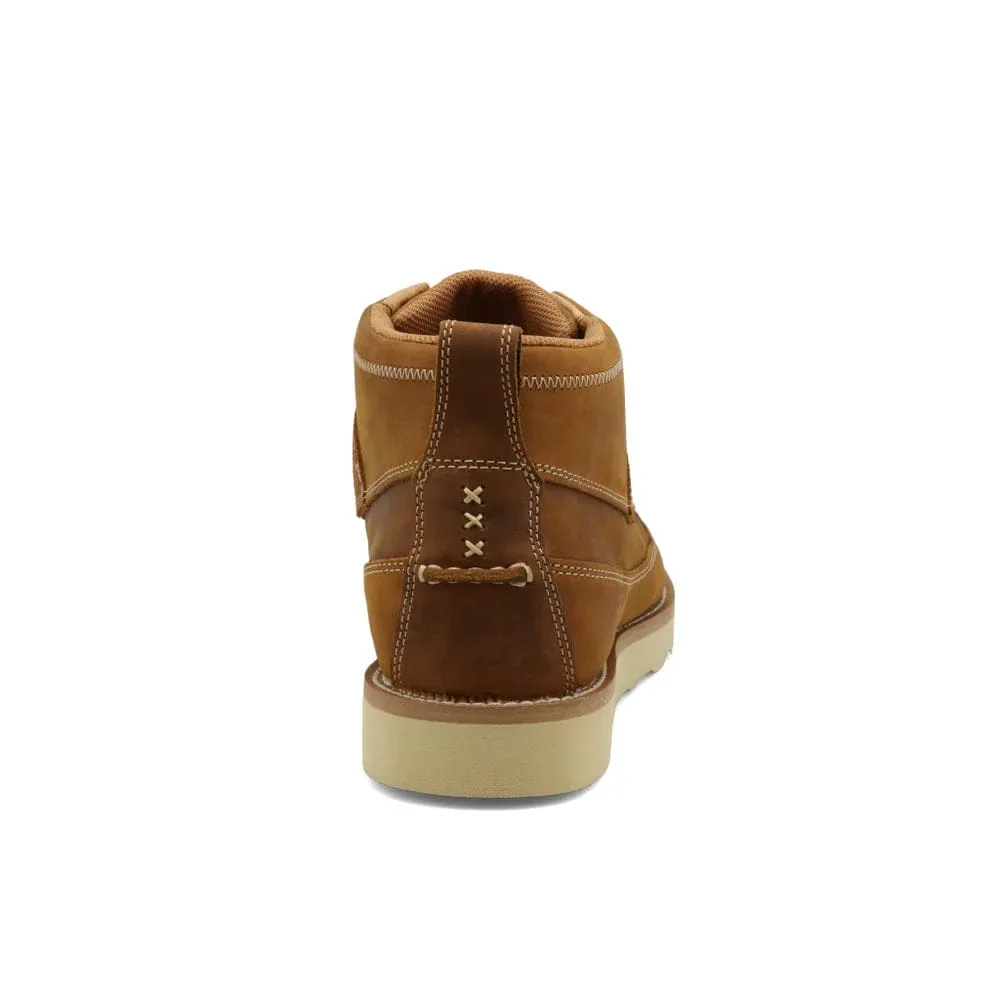 Twisted X Mens 4" Wedge Sole Boot Oiled Saddle