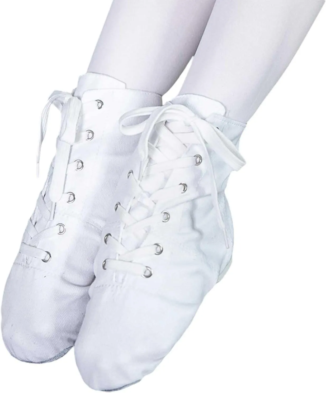 Unisex Kids Canvas Dance Shoes Jazz Shoes for Teens Girls Dance Boots Split Sole Ballroom Dancing Flat