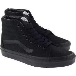 Vans Trainers Womens Sk8 Hi Canvas Black Black