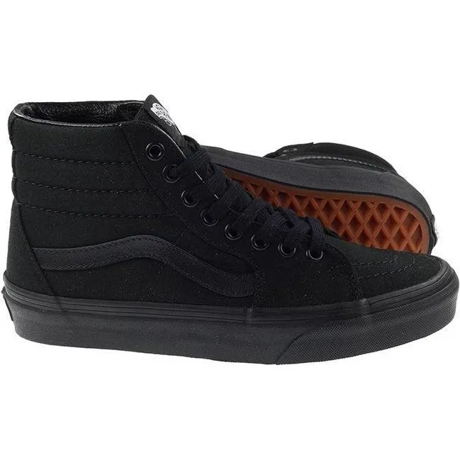 Vans Trainers Womens Sk8 Hi Canvas Black Black