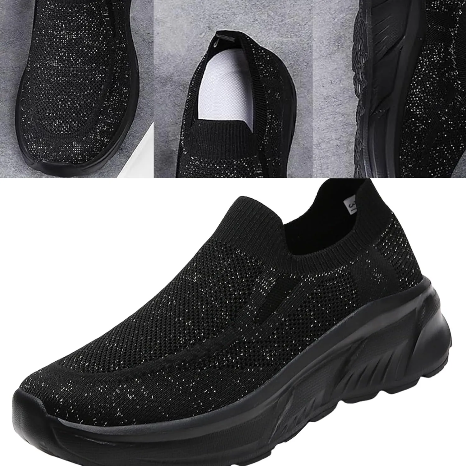 Walking Shoes Women Slip On Sneakers Casual Comfortable Mesh Breathable Tennis Shoes Non Slip Workout Athletic Shoes