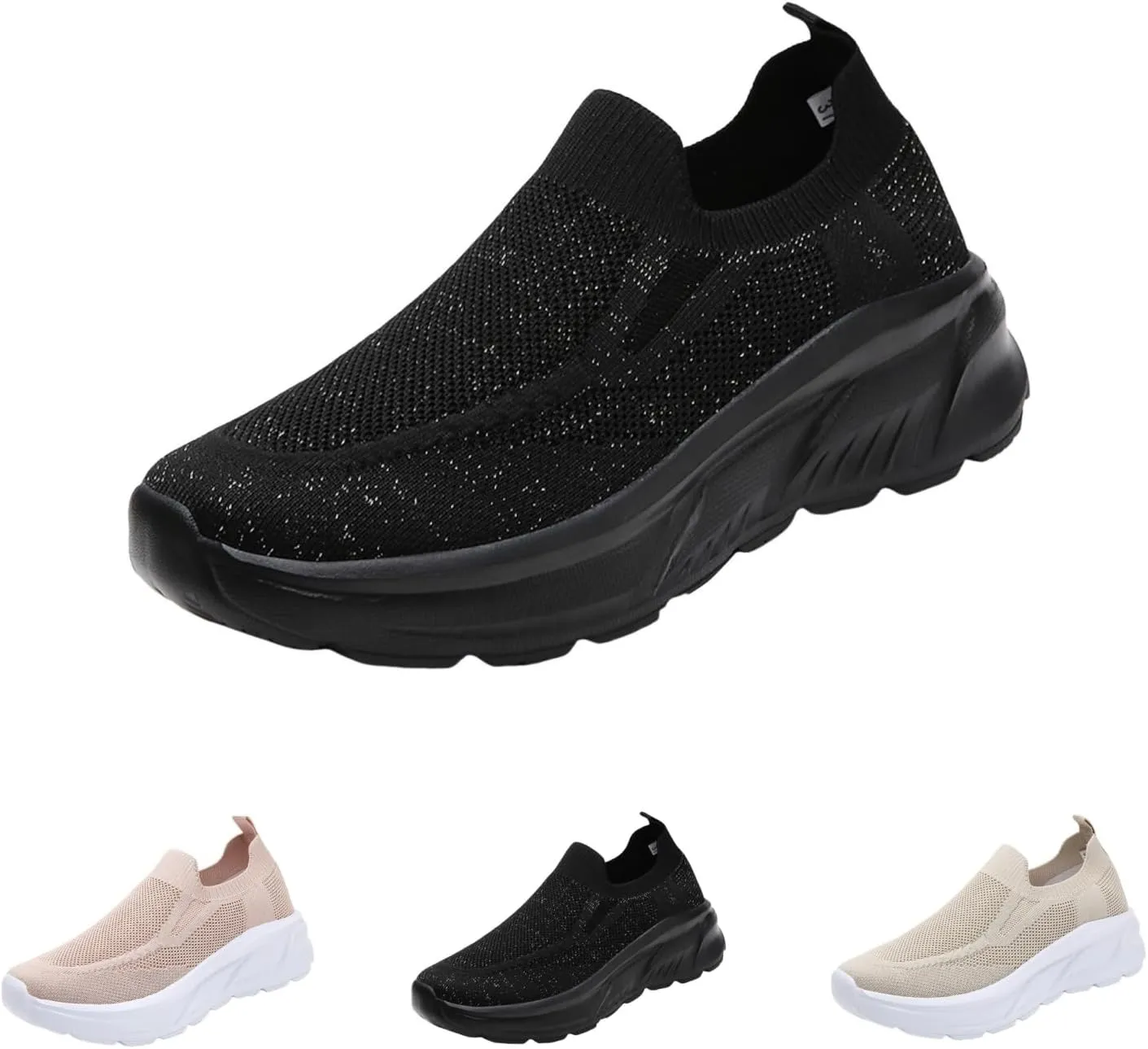 Walking Shoes Women Slip On Sneakers Casual Comfortable Mesh Breathable Tennis Shoes Non Slip Workout Athletic Shoes