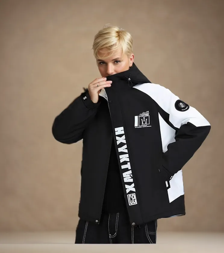 WBR25002 100% Polyester with Fur Lining Unisex Warm Windbreaker