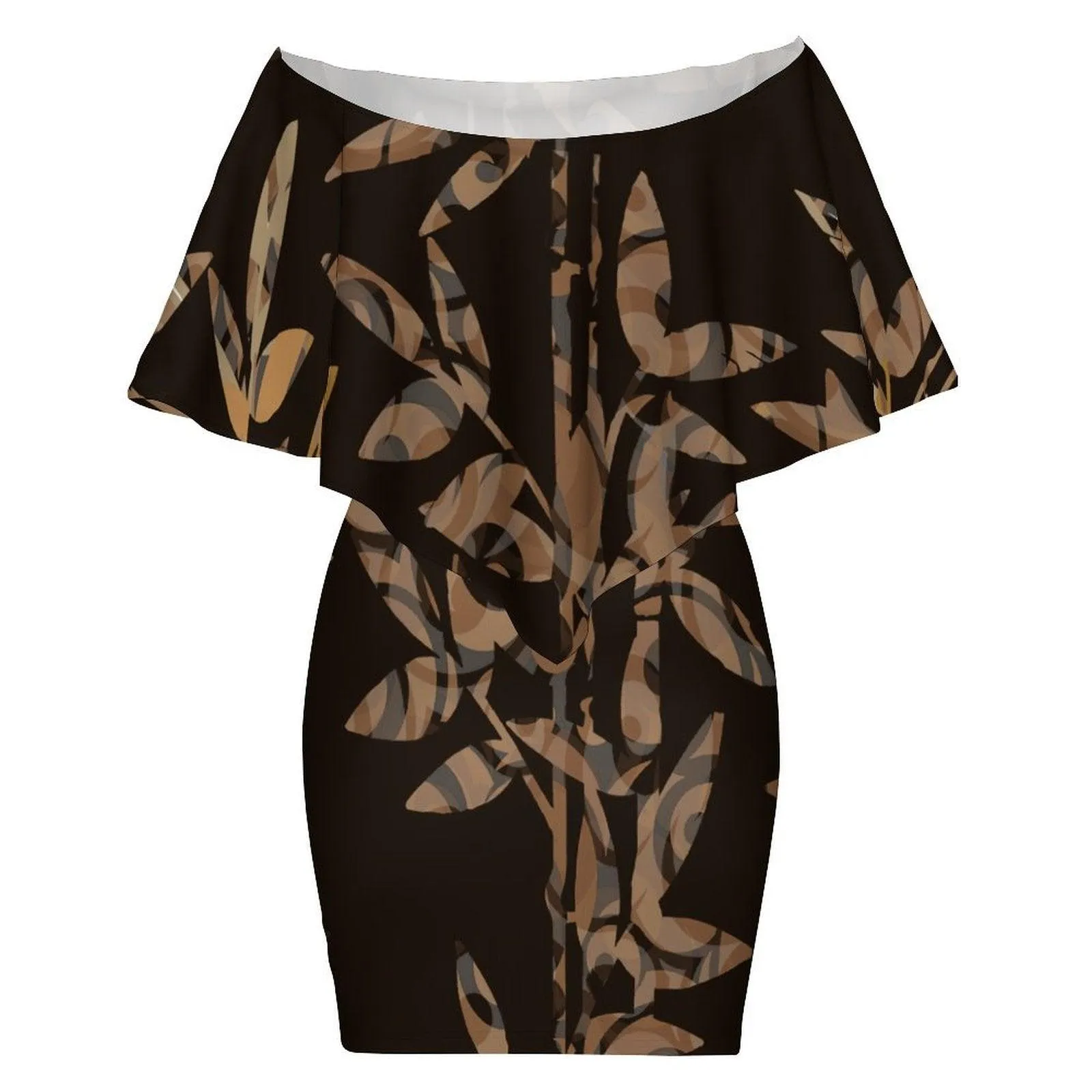 Women Shawl Dress Bamboo (MXLD017) Black and Brown
