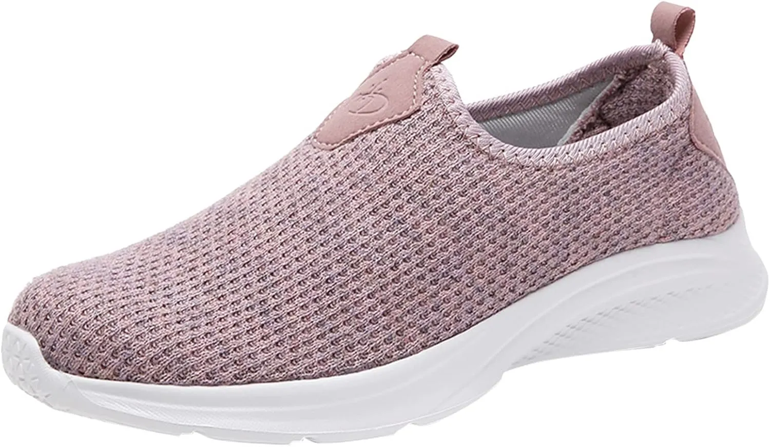 Womens Flat Slip On Sneakers Casual Walking Shoes Lightweight Canvas Comfortable Elastic Non Slip Loafers