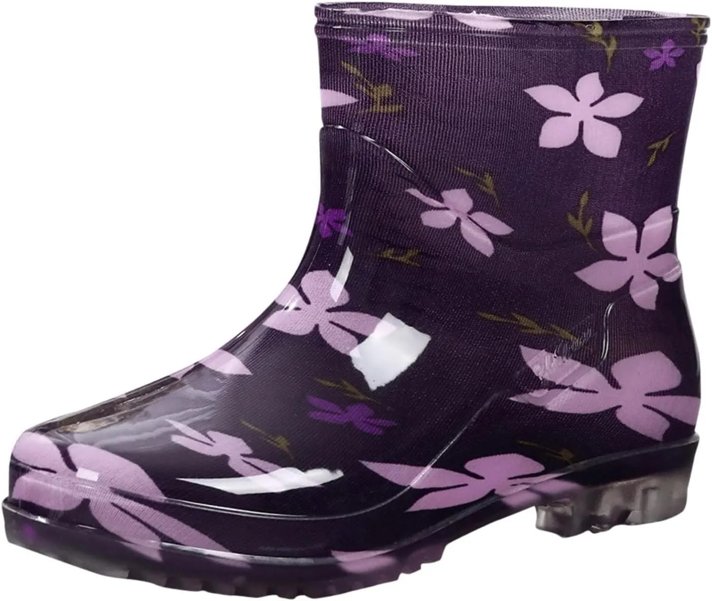 Women's Rain Boots Waterproof Mid Calf Rubber Garden Water Boots Fashion Cute Outdoor Work Mud Boots