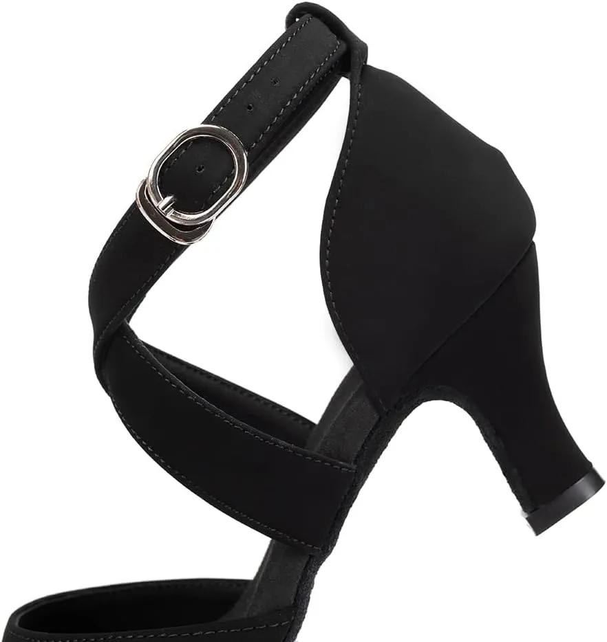 YKXLM Ballroom Dance Shoes Women Latin Salsa Practice Performance Dancing Shoes