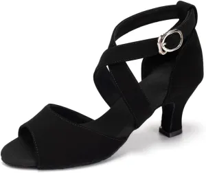 YKXLM Ballroom Dance Shoes Women Latin Salsa Practice Performance Dancing Shoes