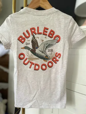 Youth Tee - Old School Duck Hunt - Heather Oatmeal